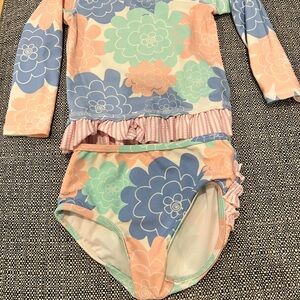 RuffleButts 2T long sleeve two piece swim